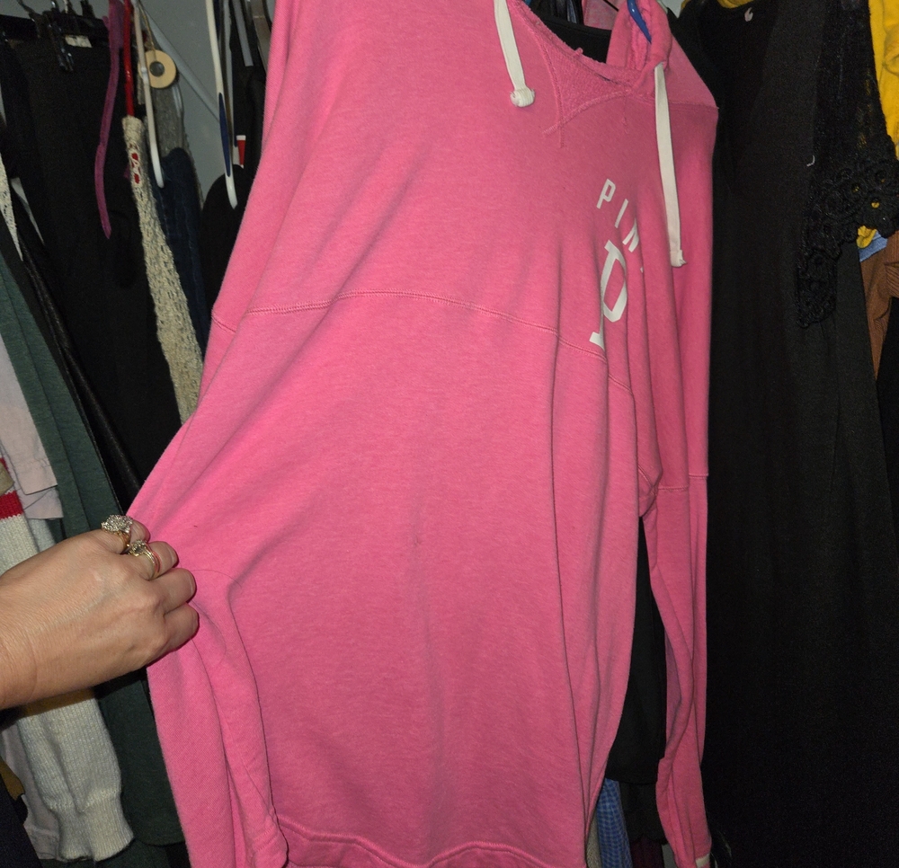 Pink Lightweight Hoodie Sweatshirt